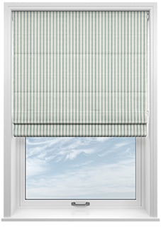 Emily Bond Cornish Stripe, Duckegg - Twist&Fit Roman Blind